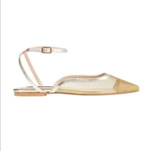 Razan Alazzouni Gold Mesh Sandals